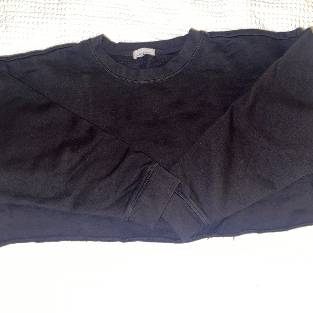 WeWoreWhat cropped black sweatshirt